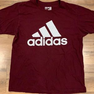 Maroon Adidas Logo T